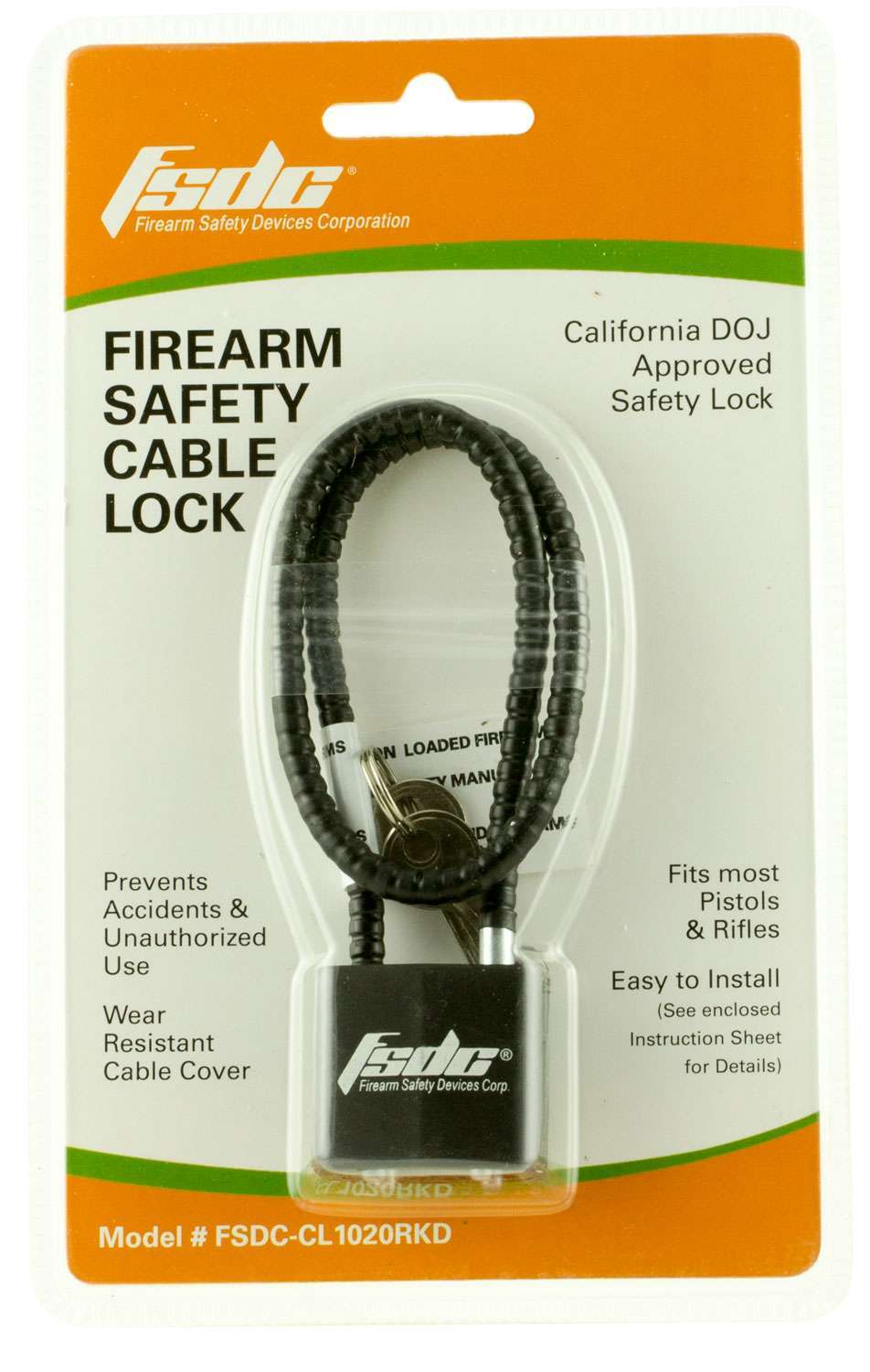 Firearm Safety Devices CL1020RKD Cable Gun Lock 15