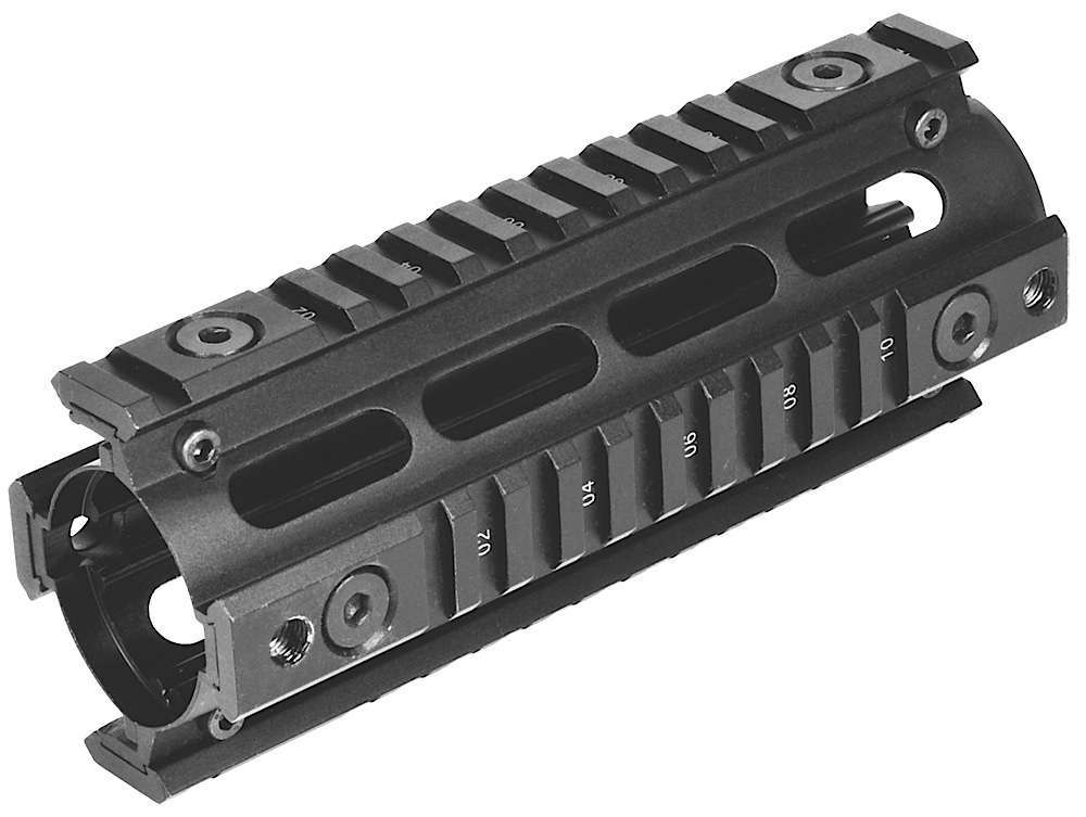 NCStar MAR4S Quad Rail AR-15 Black Hardcoat Anodized Aluminum 6.70 ...