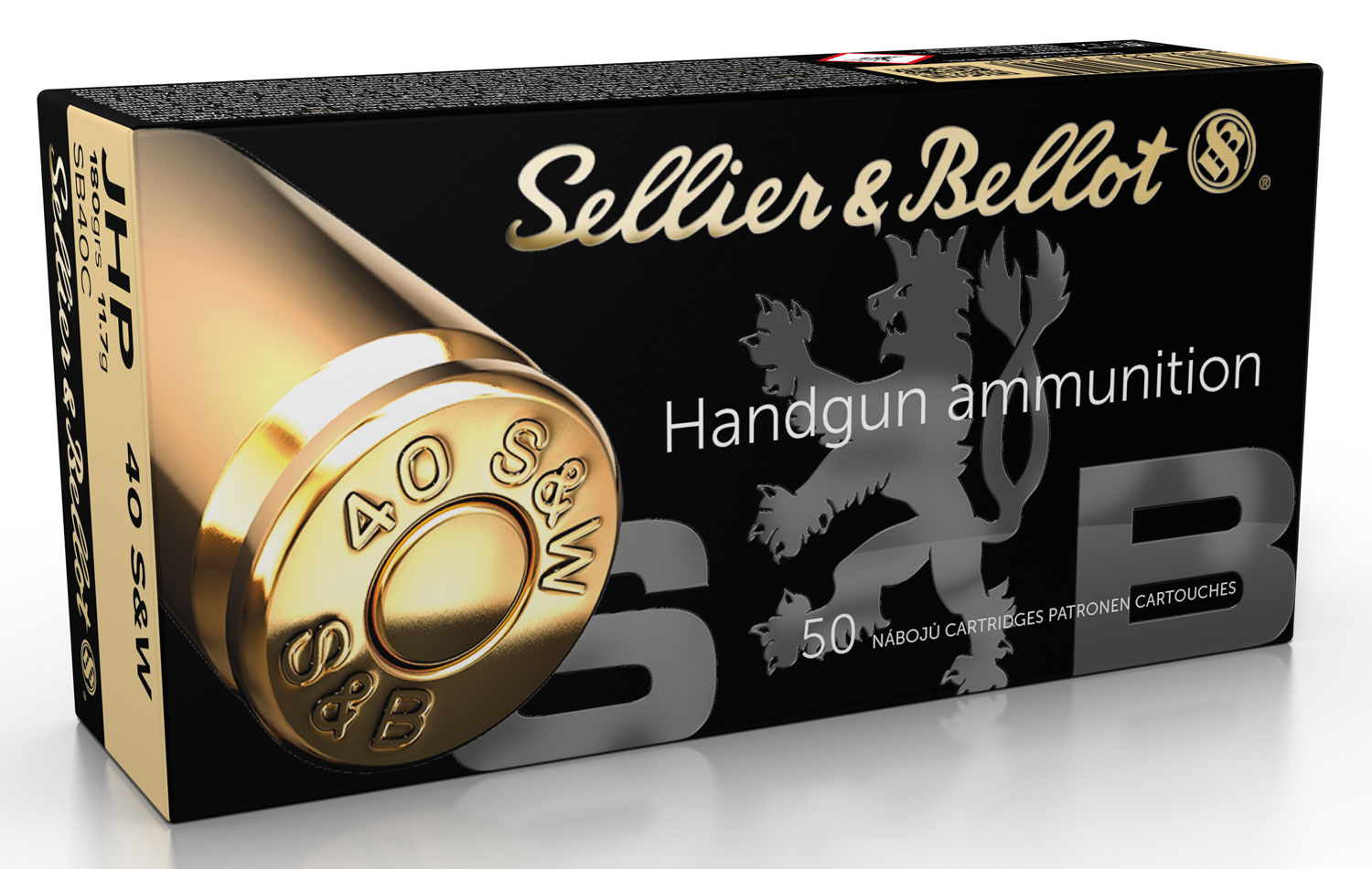 Sellier & Bellot Handgun 40 S&W 180gr Jacketed Hollow Point 50 Rd. Box-img-0