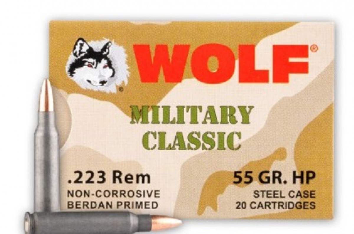 Wolf 223 Rem 55gr Hollow Point Steel Case 20 Rd. Box-img-0