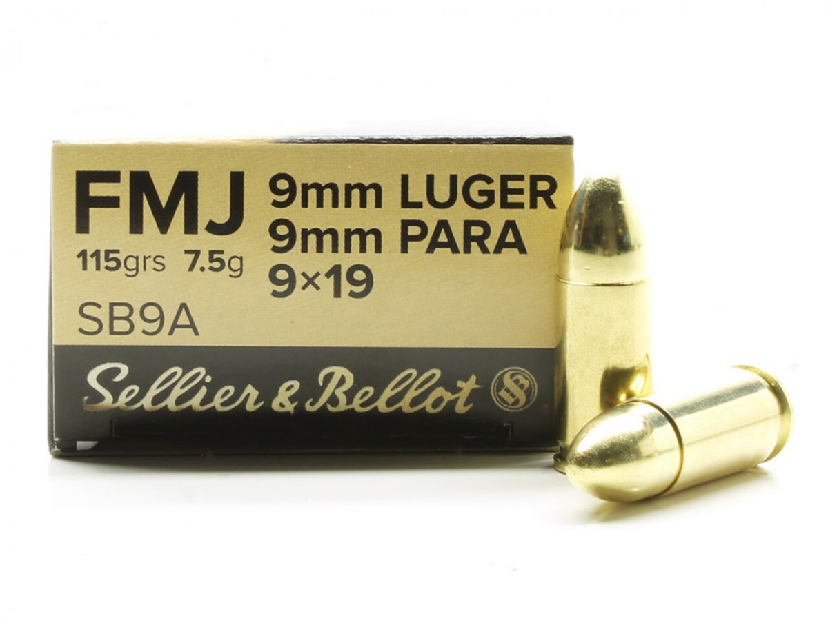 Sellier & Bellot 9mm Luger 115gr Full Metal Jacket 50 Rd. Box.-img-0
