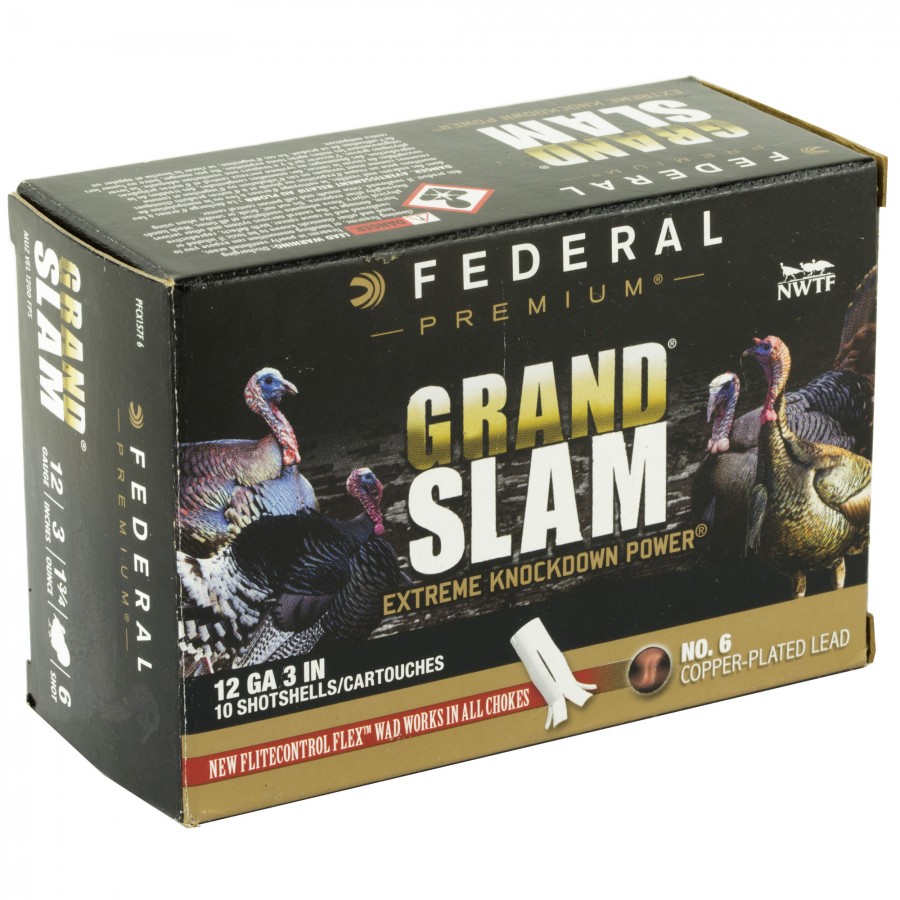 Federal Premium Grand Slam Copper-Plated Lead 12ga 3" 1-3/4oz. #6 Shot  120-img-0