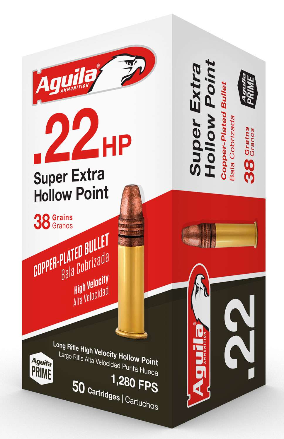 Aguila Standard High Velocity 22 LR 38gr Copper Plated Hollow Point 50 Rd.-img-0