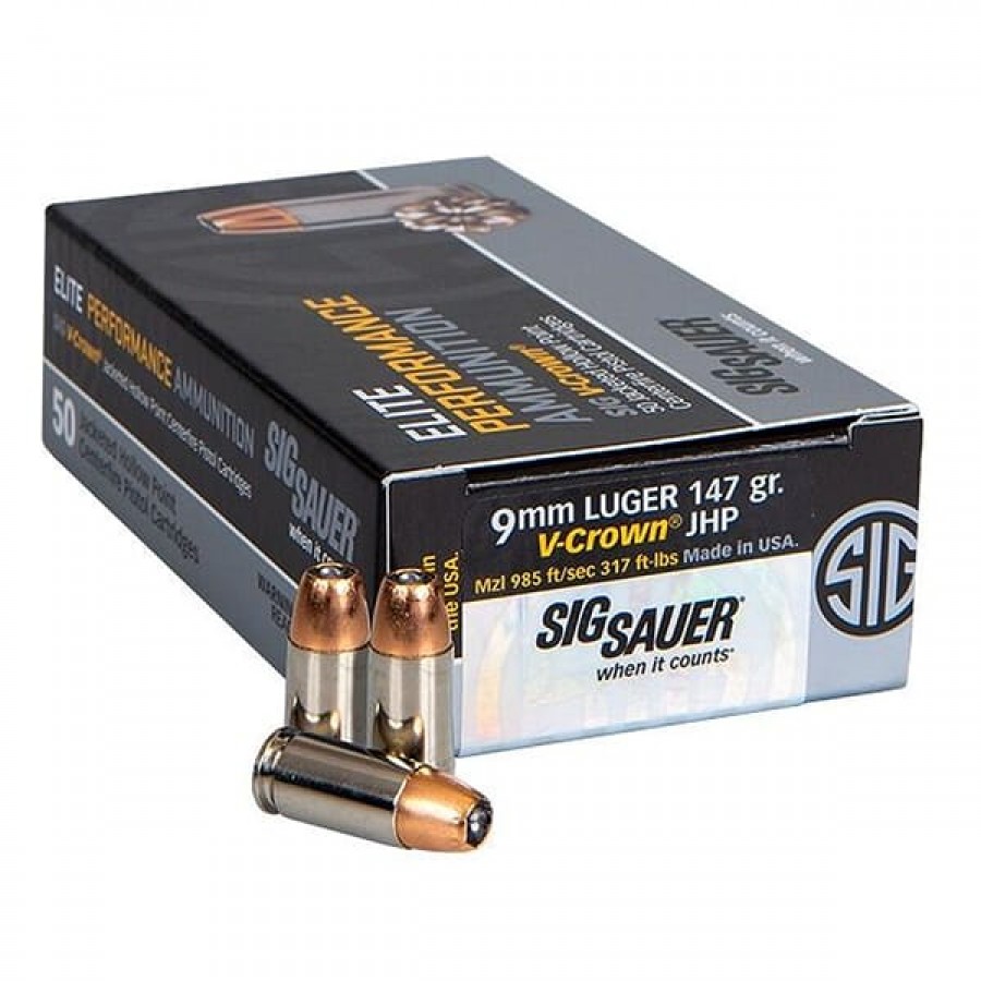 Sig Sauer Elite Performance V-Crown 9mm Luger 147gr Jacketed Hollow Point 5-img-0