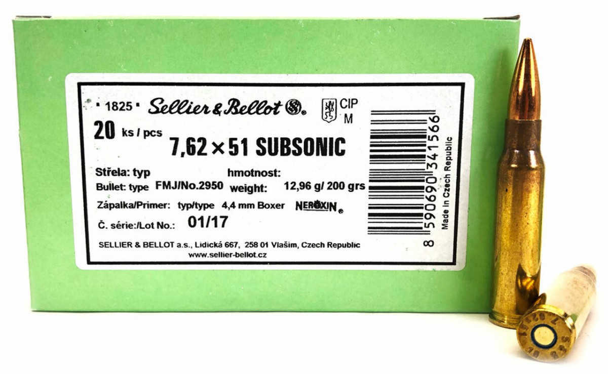 600 Rd. Case 7.62x51 Subsonic 200gr Full Metal Jacket 20 Rd. Per Box / 30 B-img-0