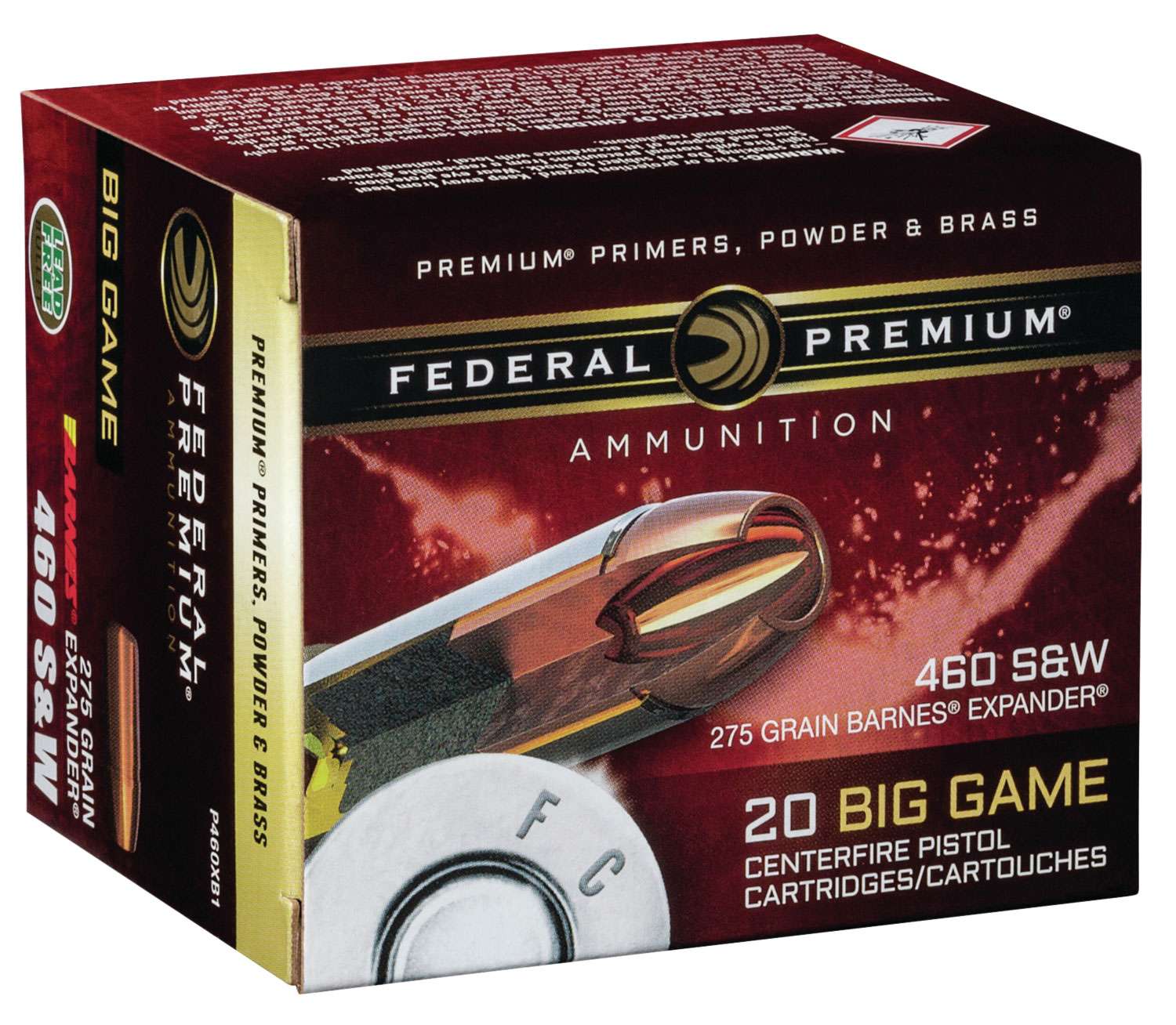 Federal Premium 460 S&W Mag 275gr Barnes Expander BRX 20 Rd. Box-img-0