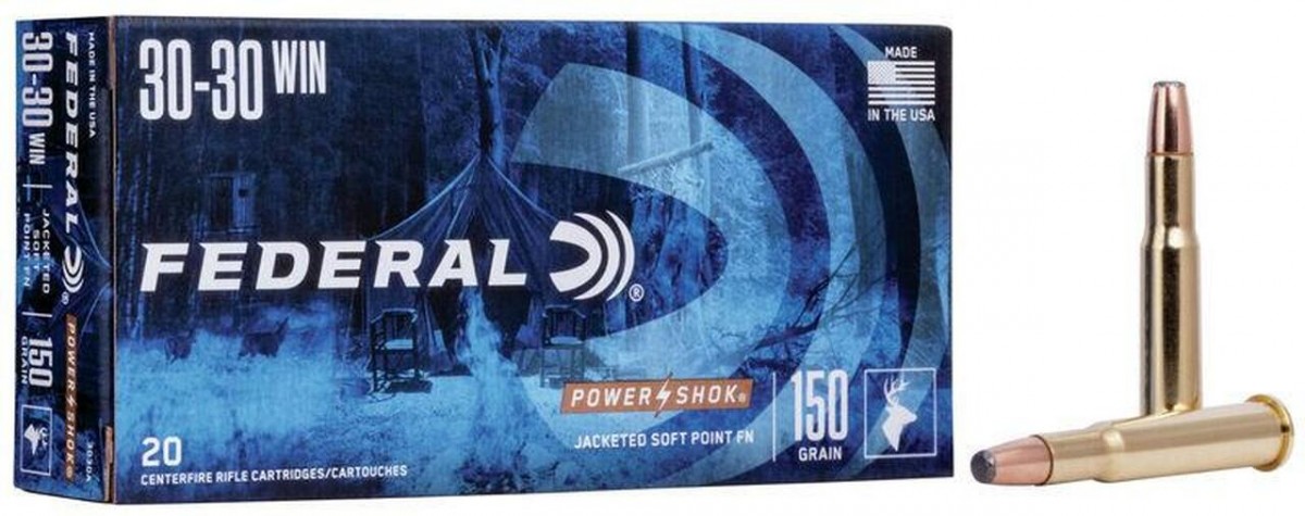 Federal Power-Shok 30-30 Win 150gr Jacketed Soft Point 20 Rd. Box-img-0