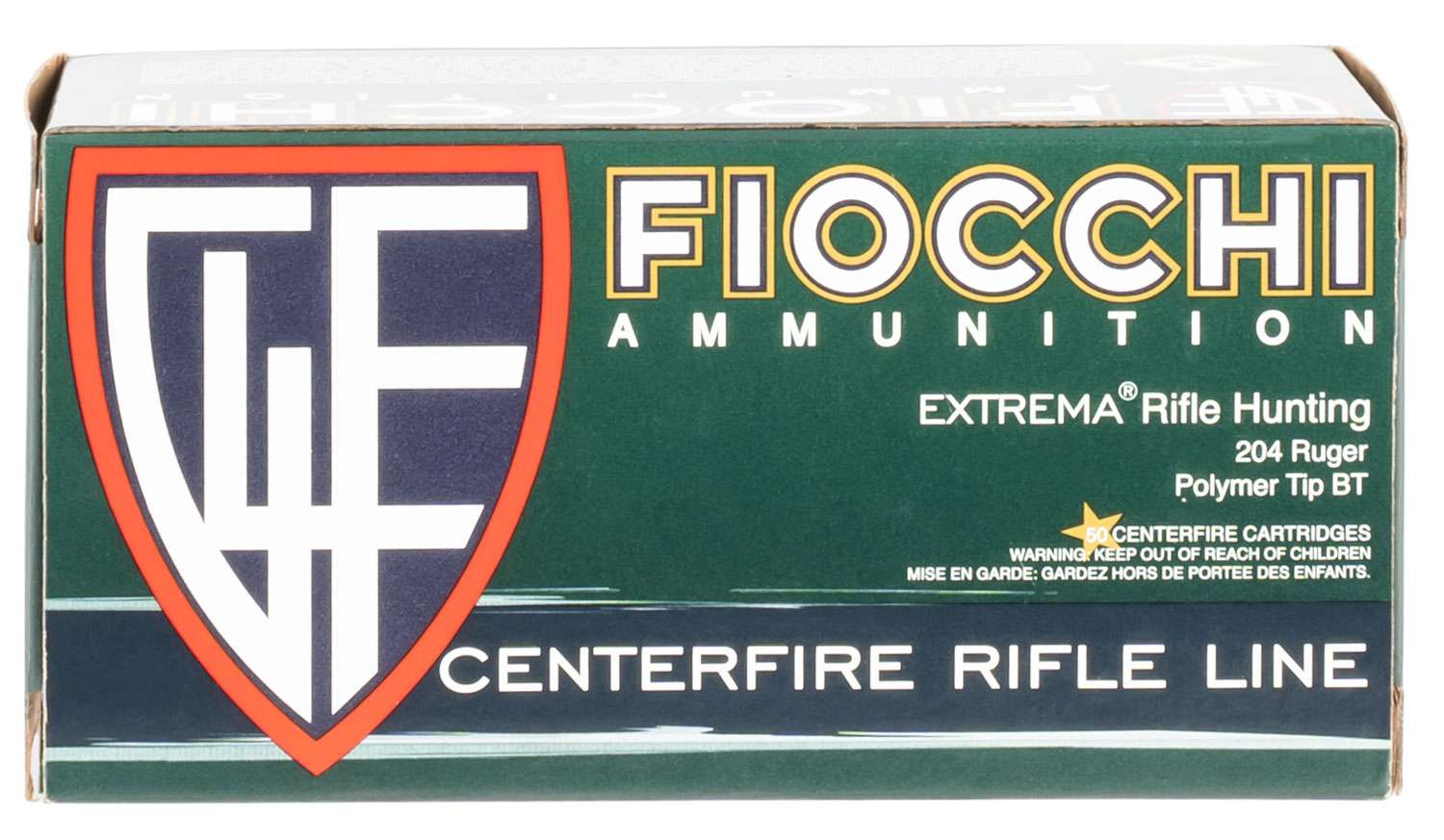 Fiocchi Extrema 204 Ruger 32gr V-Max Polymer Tip 50 Rd. Box-img-0