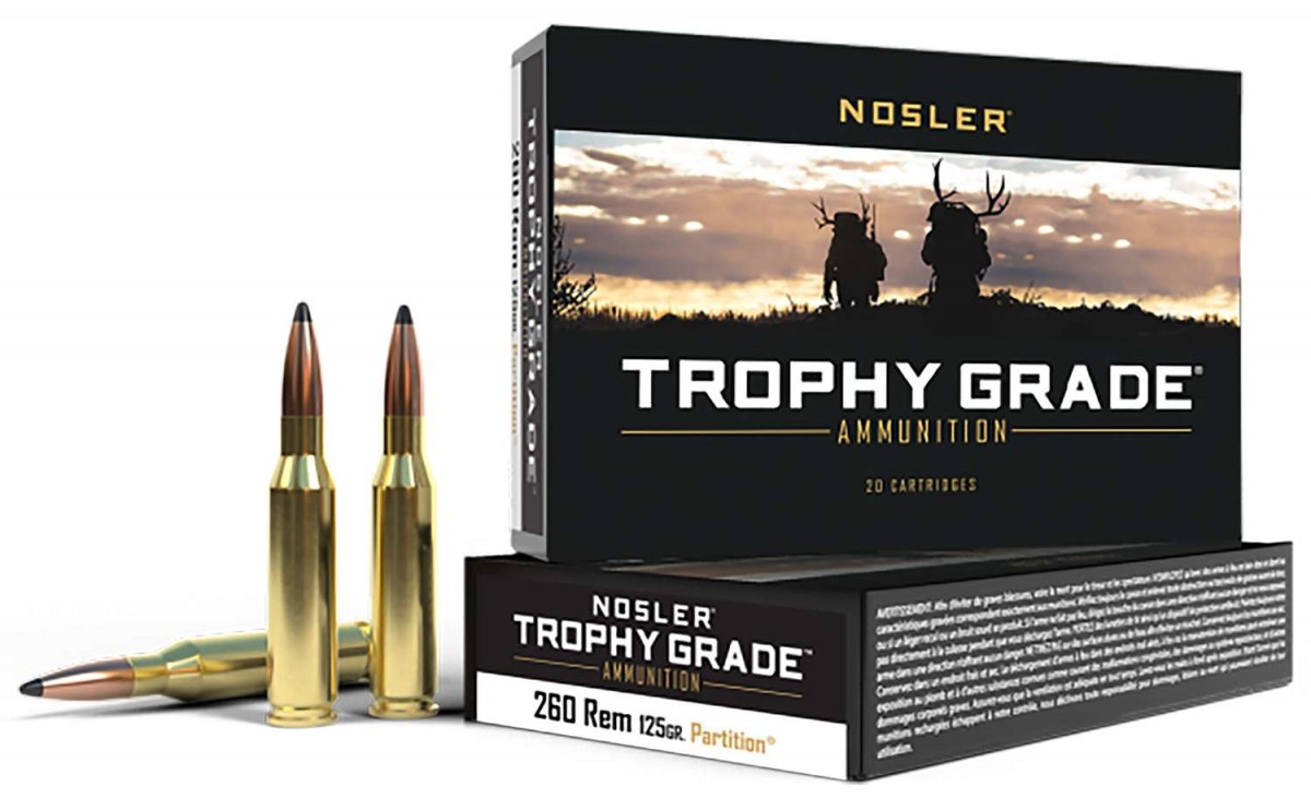 Nosler Trophy Grade 260 Remington 125gr Partition 20 Rd. Box-img-0